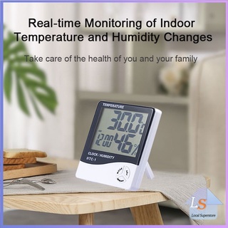 แบบดิจิตอล  เครื่องวัดอุณหภูมิและความชื้น LCD แบบดิจิตอล Digital Temperature Meter