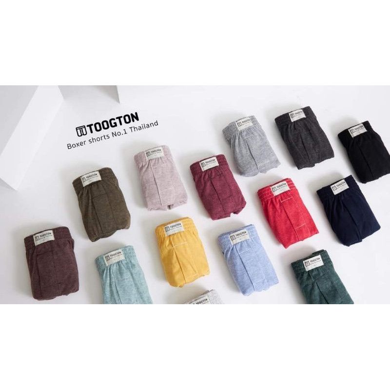Toogton PLAIN BASIC DESIGN สินค้ามาใหม่ผู้ชาย BOXER 1PCS UNDERWEAR COTTON SUPERSOFT ,LELAKI SELUALM