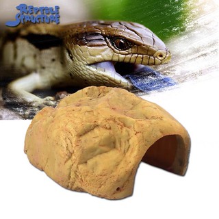 Reptile Structure ถ้ำซ่อนตัวเรซิน ตกแต่งตู้สัตว์เลื้อยคลาน สำหรับ ตุ๊กแก เก็คโค กิ้งก่า​ งู​​ ตะขาบ​ แมงมุม