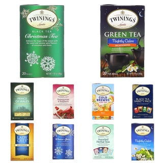 Twinings Herbal tea &amp; black tea christmas tea ชาสมุนไพร ชาดำ นำเข้าจาก USA กลิ่นพิเศษ หอมกรุ่น คุณภาพดี