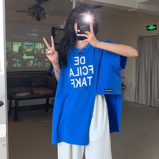 💖Tens💖เสื้อยืดแขนสั้นคอกลมแขนสั้นพิมพ์ลายตัวอักษรดีไซน์ใหม่ 2022 สำหรับผู้หญิง