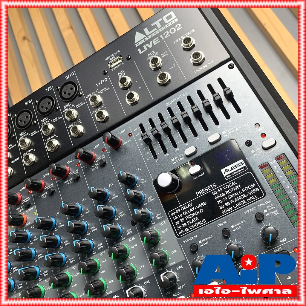 ALTO LIVE-1202 MIXER เครื่องแต่งเสียง เครื่องปรับแต่งเสียง เครื่องเสียง มิกเชอร์ มิกซ์ LIVE 1202 LIVE1202 เอไอ-ไพศาล - รูปที่ 5