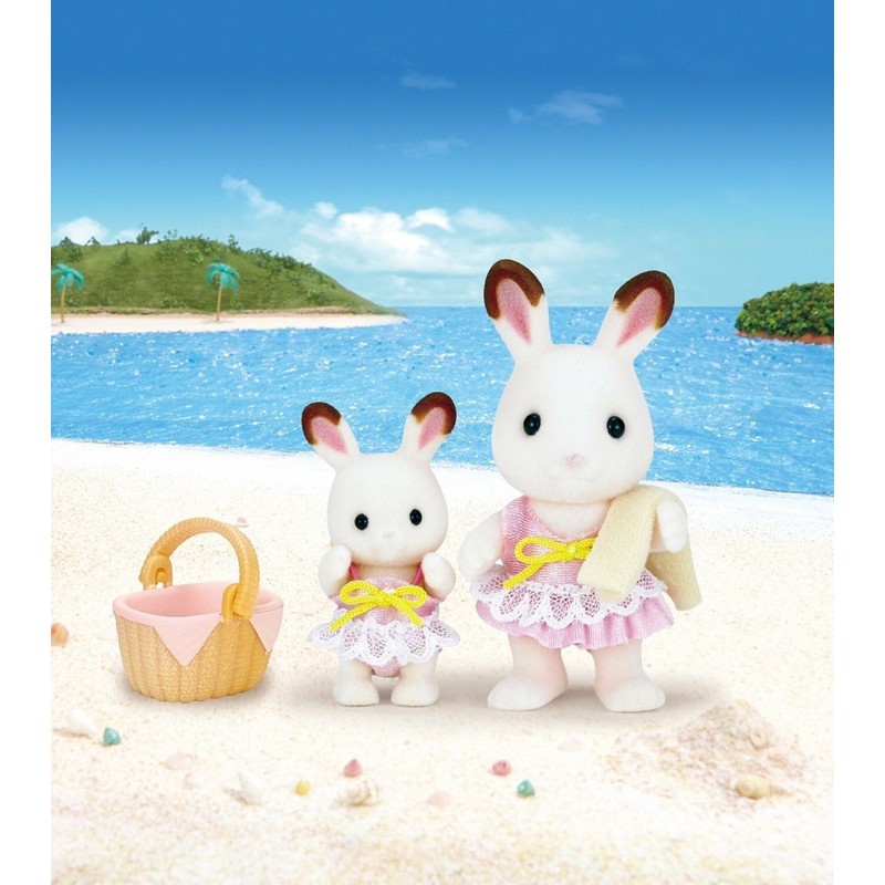 ตุ๊กตากระต่ายคู่พี่น้องในชุดว่ายน้ำ ซิลวาเนียนแท้ Girls Swimwear Set ...