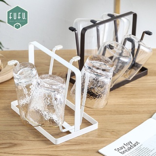 { SZ3B6C ลด500 } FUFUDOT ที่วางแก้ว 6 ใบ Cup Holder พร้อมที่จับ ยกที่วางแก้วได้