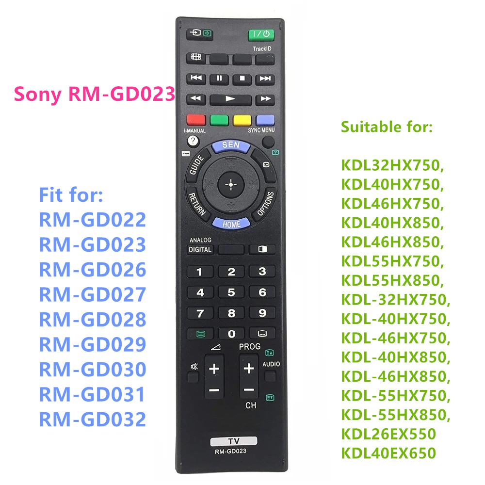 SONY RM-GD023 สมาร์ททีวีรีโมทคอนโทรล RM-GD022 RM-GD026 RM-GD027 RM-GD028 RM-GD029 RM-GD030 RM-GD031 