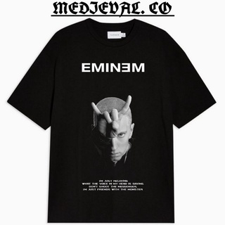 [S-5XL]เสื้อยืด พิมพ์ลาย Eminem RAP TEE DISTRO 24S สีดํา สําหรับผู้ชาย ผู้หญิง