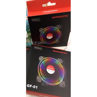 พัดลมGADONX รุ่น GH-01พัดลมระบายความร้อนในเครื่องคอมพิวเตอร์ เป็นไฟ RGB ไฟหลากสีสวยงามระบายความร้อนได้ดี