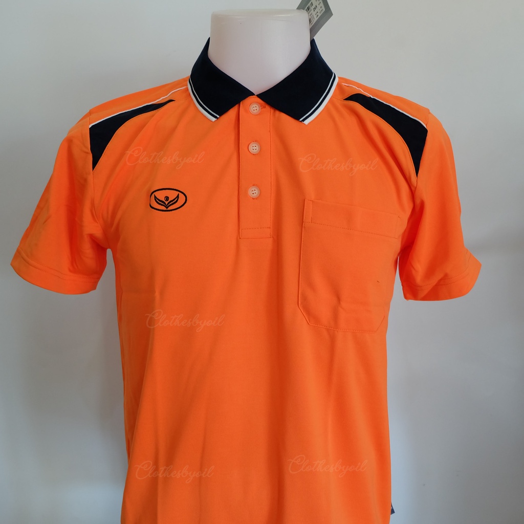 GRAND SPORT เสื้อโปโลทรงชาย คอปก รุ่น 012-437 กรม/ส้ม/เขียว/ม่วง