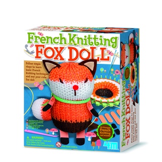 [ใช้ 2 โค้ดลดเพิ่ม] 4M  French Knitting Fox Doll ชุดของเล่น ถักตุ๊กตาหมาป่า พร้อมอุปกรณ์การเล่นอื่นๆ ของเล่นเสริมทักษะ การประดิษฐ์