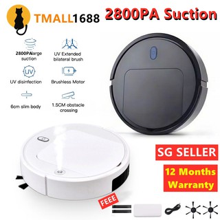 [✅SG Ready Stock]Smart Charging Vacuum Cleaner Sweeping Mopping Cleaning Robot Household Cleaning Tool 5 in 1