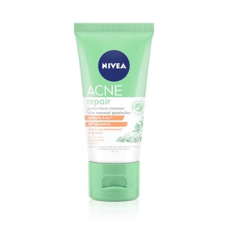 NIVEA นีเวีย แอคเน่ รีแพร์ เจนเทิล ไมโคร คลีนเซอร์ ล้างหน้าสูตรอ่อนโยน 90 มล. (8850029036410)