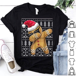 ﺴ☋▦Online Shirt Store MenS New Style t shirt Pretty Ugly Christmas Sweater Dabbing Gingerbread Man 471
