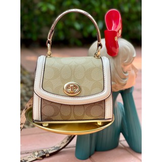 COACH MICRO TILLY TOP HANDLE IN BLOCKED SIGNATURE CANVAS COACH 3079