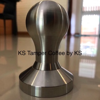 tamper coffee by KS ด้ามกดกาแฟ แบบหัวกลม ขนาด 51,53,54,57,58.0, 58.50,58.55มม