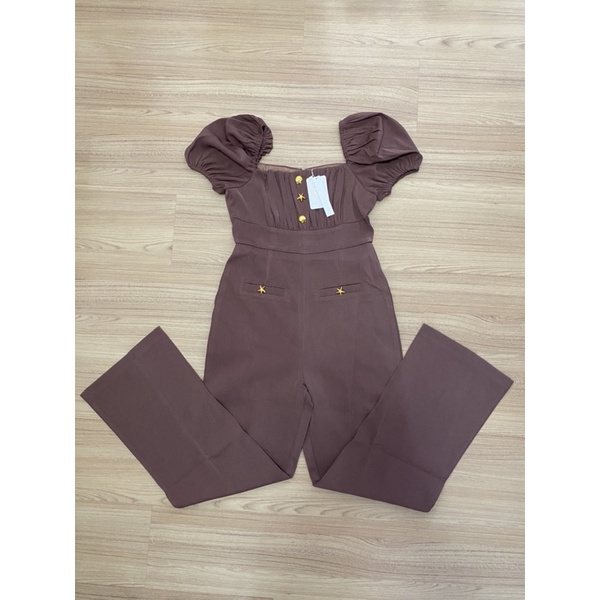 จั๊มสูท Vallay Girl มือ1 ป้ายห้อย ไซต์ m แต่งเปลือกหอย สีม่วง