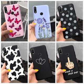 เคสโทรศัพท์มือถือ ซิลิโคนนิ่ม TPU ลายผีเสื้อน่ารัก สีแคนดี้ สําหรับ Realme 3 Realme 3i Realme 3 Pro Realme3