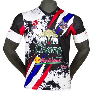 เสื้อกีฬา เสื้อฟุตบอล เสื้อกีฬาพิมพ์ลาย คอวี Futsal Club เนื้อผ้า Micro Polyester 100%