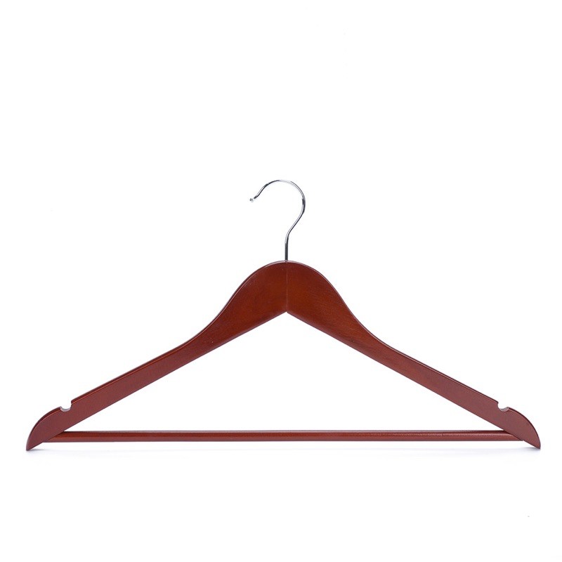 ราคา6และ12ชิ้น ไม้แขวนเสื้อทรงสามเหลี่ยม สีน้ำตาล คุณภาพดี ขายรอบละ12ตัวcoffee-44.5cm