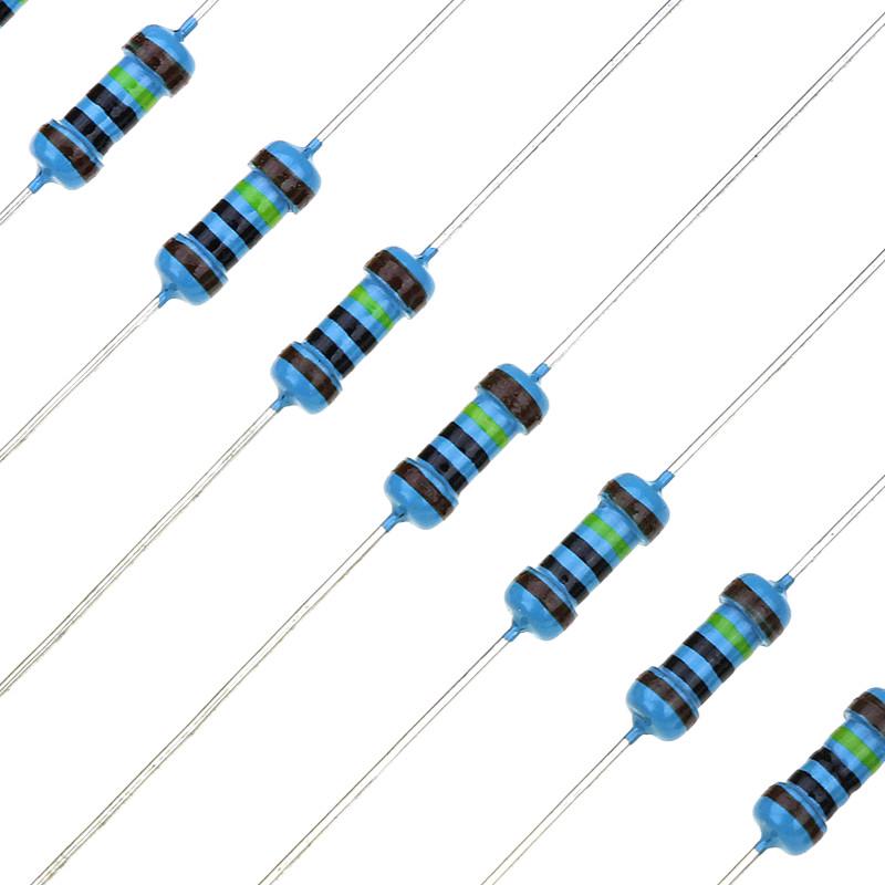 100pcs/lot 1/4W 1% Metal Film Resistor 15K 18K 20K 22K 27K 30K 33K 36K 39K 43K 47K 51K 56K 68K Ohm