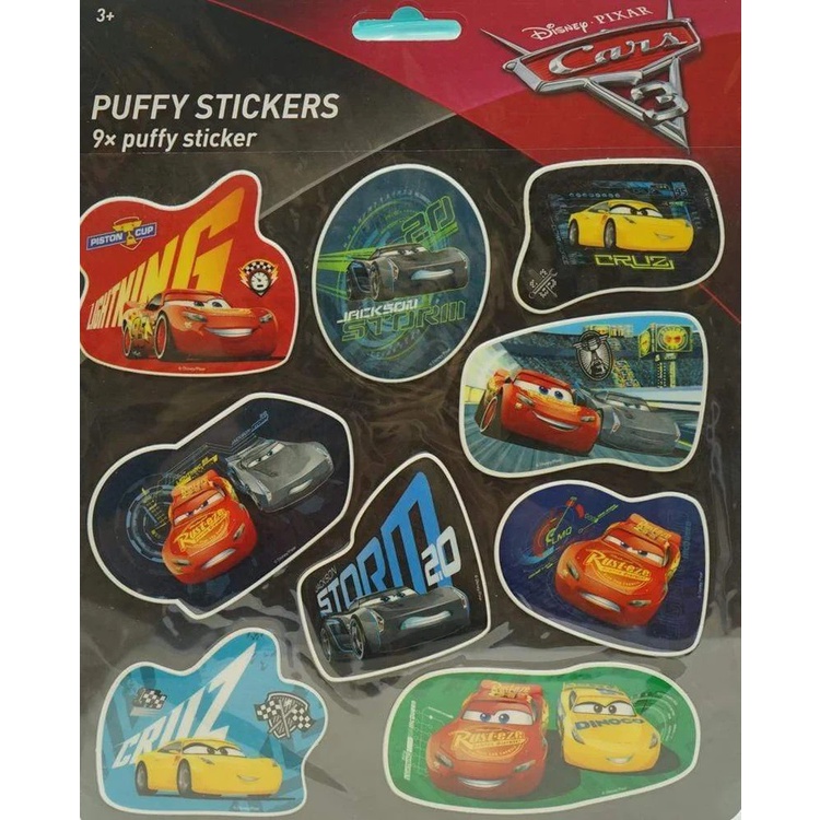 Cars Puffy Stickers : 9 สติ๊กเกอร์ Puffy