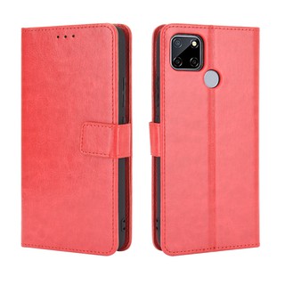 เคสสำ Realme C25 Case PU Leather Flip Phone Case Realme C25 C 25 RealmeC25 เคส เคสโทรศัพท์มือถือ พลิกซองโทรศัพท์