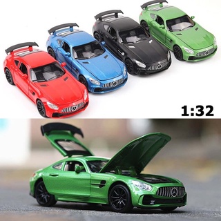 ✈☾1:32 Benz AMG GTR Model Sports Car Sound &amp; Light Alloy Diecast Toy Vehicles