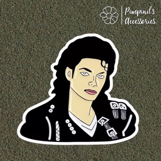 🇹🇭 พร้อมส่ง : เข็มกลัดลายซุปเปอร์สตาร์ “ไมเคิล แจ็คสัน” | “Michael Joseph Jackson” Superstar Artist Enamel Brooch Pin.