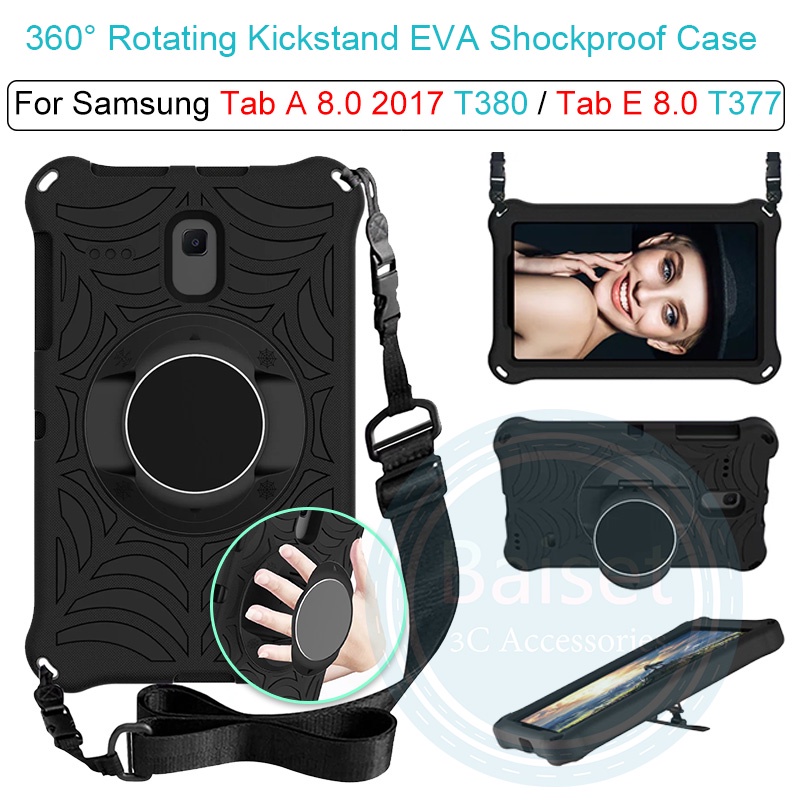เคสมือถือ EVA พร้อมสายคล้อง กันกระแทก สําหรับ Samsung Tab A 8.0 2017 T380 T385 Tab A 8.0 2018 T387 T
