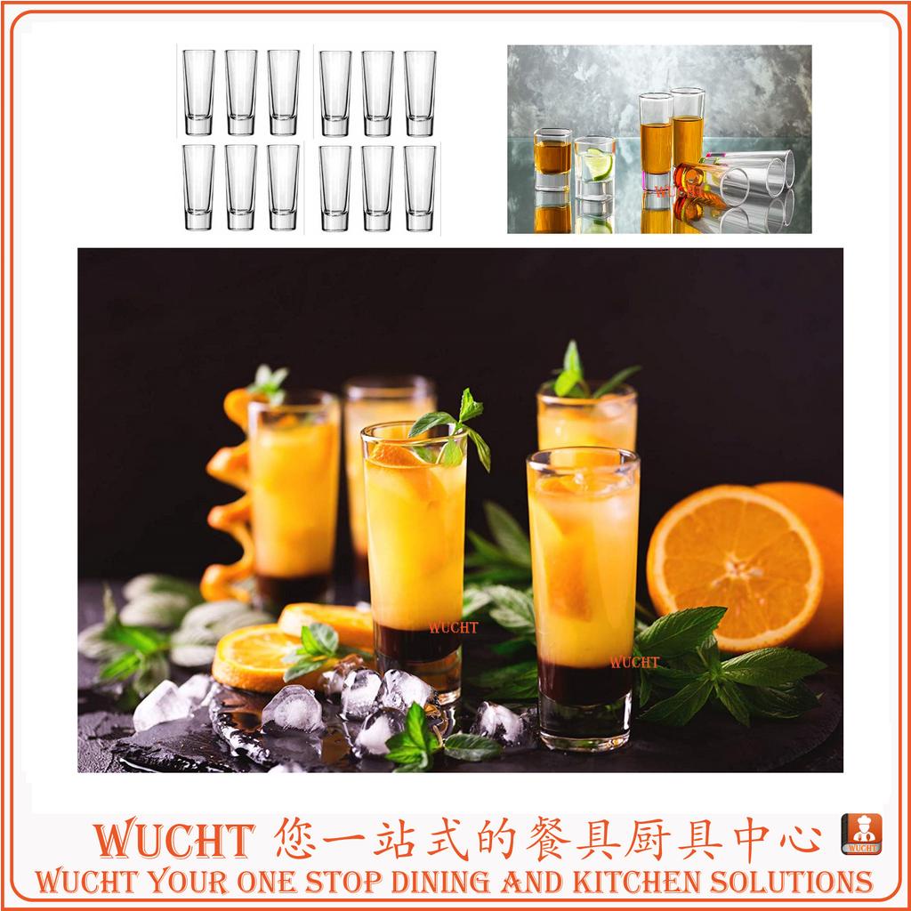 WUCHT12 ชิ้น x Heavy Base Shot Glass Shot แว่นตา 1.2 ออนซ์ - 4 ออนซ์ Mini Glass Cordial แว่นตา, ถ้วย