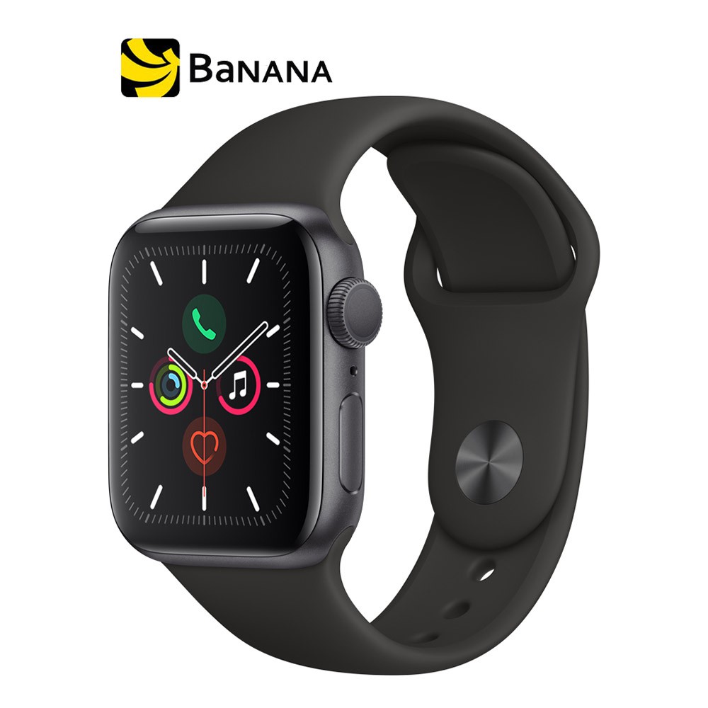 Apple Watch Series 5 GPS Space Grey Aluminium Case with Black Sport Band