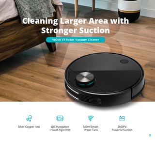 Viomi Robot Vacuum Cleaner V3 หุ่นยนต์ดูดฝุ่นอัจฉริยะ เครื่องดูดฝุ่น ทำความสะอาดไร้สาย Global V.ประกันศูนย์ไทย1ปี