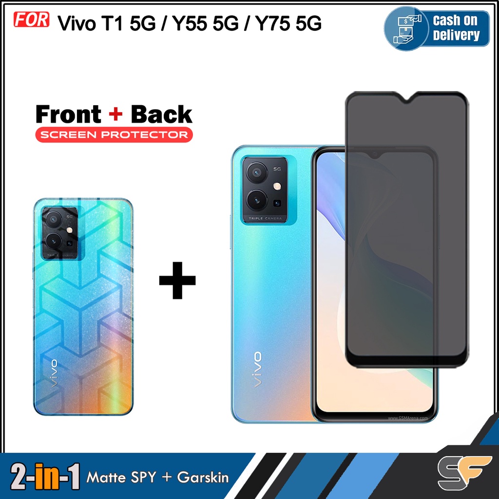 2in1 เซรามิค Matte Spy และ GarskinVivo iqoo Z7 Z7X Vivo S1 Pro Vivo S12 5G Vivo T1 5G T1 Pro Vivo U1