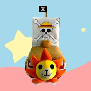 หมอนตุ๊กตานุ่ม รูปการ์ตูนอนิเมะ One Piece Thousand Sunny Merry ferry Peluche Kawaii น่ารัก ของเล่นสําหรับเด็ก