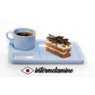 ชุดจัดเบรค ชุดอาหารเช้า พร้อมแก้วกาแฟ พร้อมถาดรอง เมลามีนแท้ 100% / จากโรงงาน Inter Melamine
