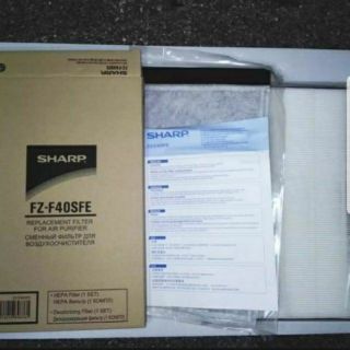 SHARP ชุด แผ่นกรองอากาศ แผ่น HEPA และ แผ่นดูดกลิ่น รุ่น FZ-F40SFE สำหรับ เครื่องฟอกอากาศ รุ่น FP-F40TA และ FP-FM40B-B