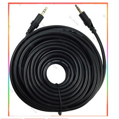 20m สัญญาณเสียง 3.5mm Male to 3.5mm Male Stereo Audio Cable Black