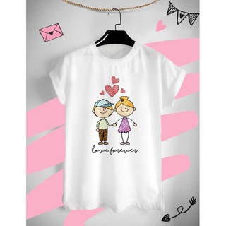 เสื้อยืดสกรีนลายวาเลนไทน์ Happy Valentine