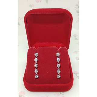 💎ต่างหูเพชรCZ💎 💘ตัวเรือนทำจากเนื้อเงินแท้ 925💖