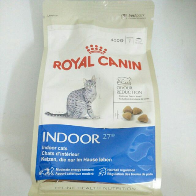Royalcanin indoor cats 400 g แมวเลี้ยงในบ้าน