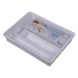 ถาดใส่อุปกรณ์ในครัว 5ช่อง MICRON สีขาว ที่ใส่ช้อนส้อม KITCHEN UTENSIL TRAY 5HOLE 5504 WH