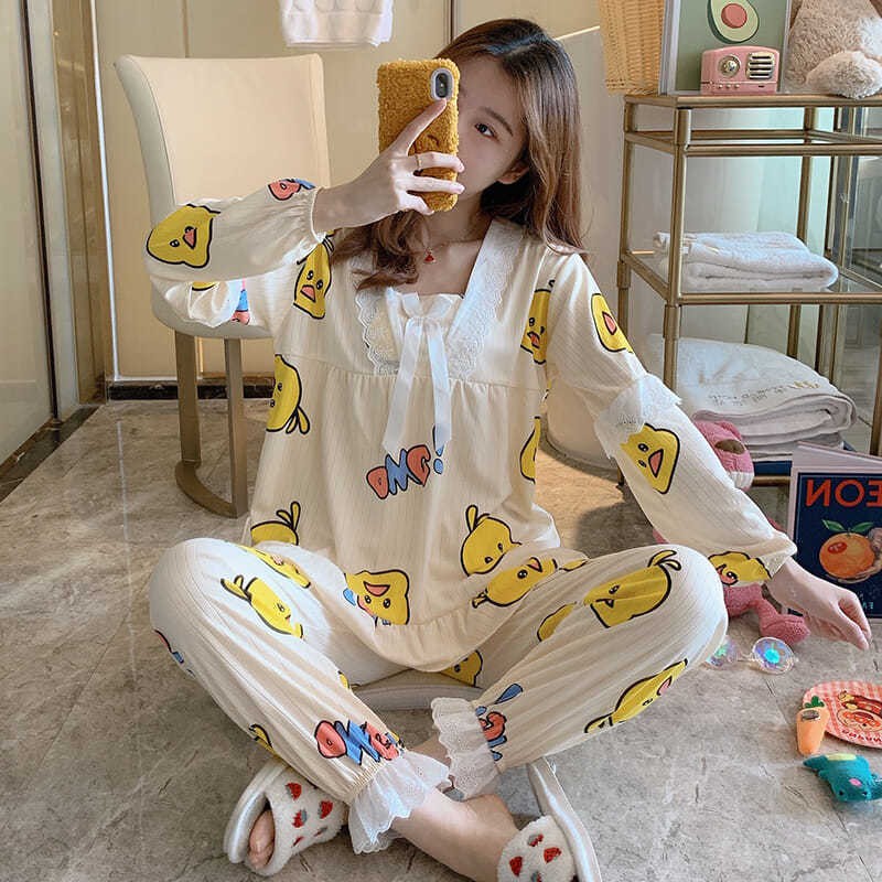 พร้อมส่งชุดนอน ชุดนอนน่ารัก เชตชุดนอน ชุดนอนลายการ์ตูน ชุดนอนคนโต ชุด ...