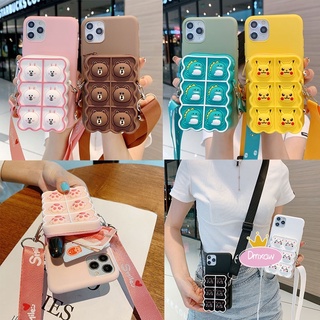 เคสโทรศัพท์มือถือ แบบนิ่ม ลายการ์ตูนปิกาจู และไดโนเสาร์ พร้อมสายคล้องยาว และช่องใส่บัตร สําหรับ Xiaomi Poco M4 Pro 4G 5G X4 Pro 5G Poco M3 M2 F3