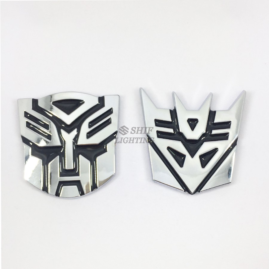 Car Transformers Decepticon Chrome Metal Front Grille Fender Hood