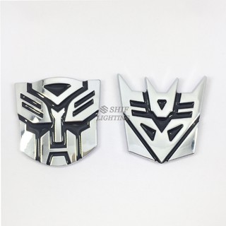 1 x สติกเกอร์โลโก้โลหะ แบบนูน สลักลาย Autobot Transformer สำหรับติดตกแต่งรถยนต์