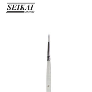 KTS (ศูนย์เครื่องเขียน) พู่กัน Seikai ชนิดหัวกลมขนสีขาวด้ามใส No.4 RW-4