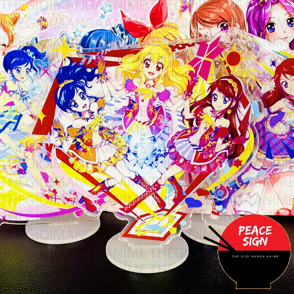 (ฟรี CARD)(ใหม่ 1) โมเดลตัวละคร AIKATSU micha standee พิมพ์ลายอนิเมะ chibi สําหรับตั้งโชว์