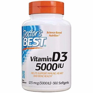 💥PreOrder💥Doctors Best Vitamin D3 -- 5000 IU - 360 Softgels🇺🇸