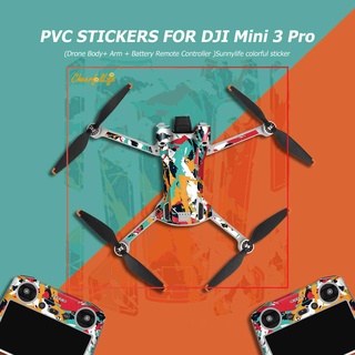 ❤ Cheerful สติกเกอร์ กันน้ํา พร้อมรีโมตคอนโทรล สําหรับ DJI Mini 3 Pro (E)