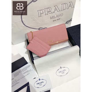 ❌ขายแล้ว❌ Used Prada Wallet and Card Saffiano Pink Year 18 ( Shop Thai Siam Paragon) แท้ 100% ไม่แท้ยินดีคืนเงิน