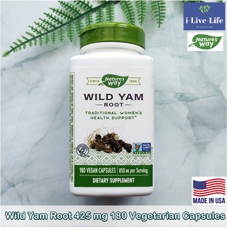 สารสกัดมันเทศป่า Wild Yam Root 425 mg 180 Vegetarian Capsules - Natures Way